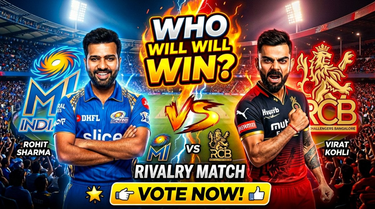 Poll image for Who Will Win Rivalry Match MI or RCB?
